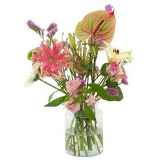 Sympathy bouquet of pink