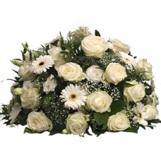 Funeral arrangement of white flowers (Standard (S))