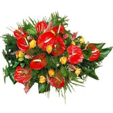 Funeral arrangement red Anthurium (Standard (S))