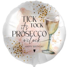Tick tock its prosecco o clock balloon