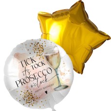 Ballon duo tick tock its prosecco o clock