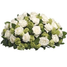 Funeral arrangement of white roses (Standard (S))