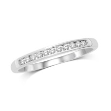 10K White Gold 0.20 Ct.Tw. Diamond Band Ring