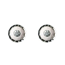 WHITE GOLD EARRINGS WITH DIAMONDS(Round)