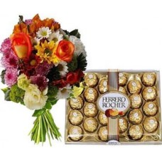 Mixed Flowers & Choco Salvador Mixed Flowers & Choco Salvador