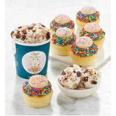 Cupcake Cookie Dough Ice Cream and Cupcakes