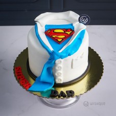 Superman Ribbon Cake