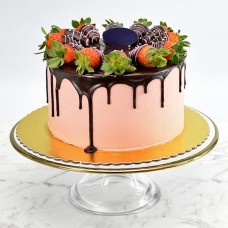 Dipped In Love Strawberry Ribbon Cake