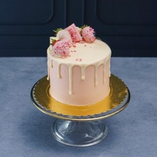 Dipped Strawberry Mini White Chocolate Cake