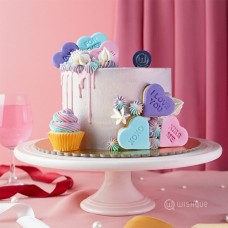 Candlelit Sweetheart Strawberry Delight Cake