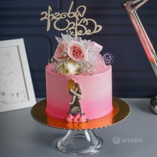 Adarei Amma Fresh Blooms Ribbon Cake