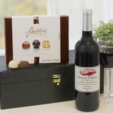 Personalised Red Wine or White Wine with Butlers Chocolates