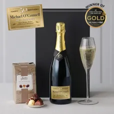 Personalised Happy Birthday Champagne & Luxury Irish Chocolate