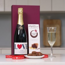 Personalised Love Champagne & Chocolates