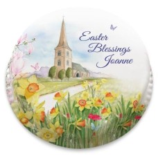 watercolour church cake (letterbox gift cake(serves 2-4))