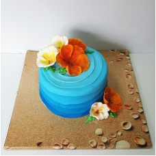 Hawaiian Flower Cake (Eight inch)