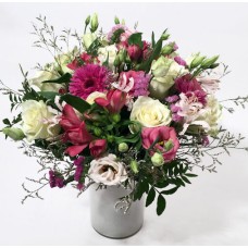 Tenderness - white roses, pink and lilac blooms (Classic)