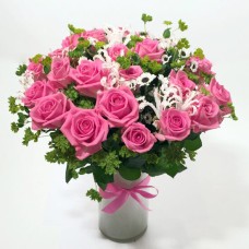 Pink Fog- pink roses and additional flowers (Classic)