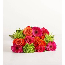 Vibrant Blooms Bouquet (Double Bouquet with Pink Vase)