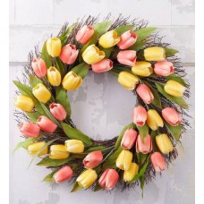 Spring Tulip Wreath - 24"