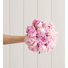 Precious Peony Bouquet (Single Bouquet with Wicker Vase)