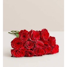 Red Glitter Roses (12 Stems, Bouquet Only)