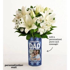 Father's Day Bouquet with Personalized Photo Vase