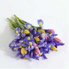 Bejeweled Tulip & Iris Bouquet (Standard)