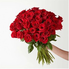 Fifty Long Stem Red Roses with Vase (Fifty Red Roses - with Vase)