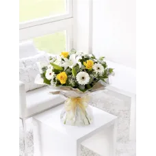 Yellow and White Hand Tied