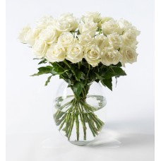 30 white roses