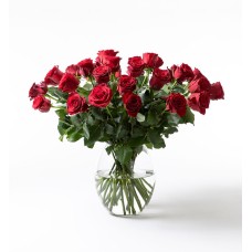30 long-stemmed red roses