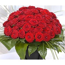 50 Upper Class Red Roses & Pearls