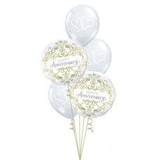 Elegant Happy Anniversary Balloon Bouquet