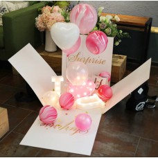 Surprise Balloon Box with Light-up Letters