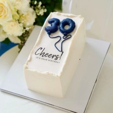 White Bento Birthday Cake for 2 Persons