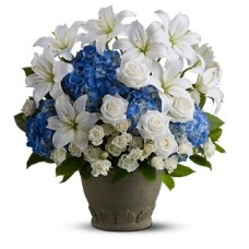Blue & White Flower Arrangement