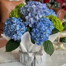 Blue Hydrangeas Flower Vase