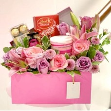 Luxury Candle, Chocolate & Flower Gift Box