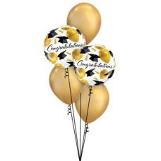 Congratulations' Graduation Gold Balloon Bouquet
