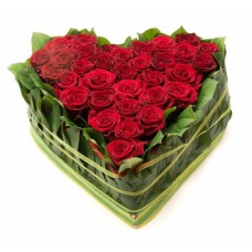 Red Roses Heart Arrangement