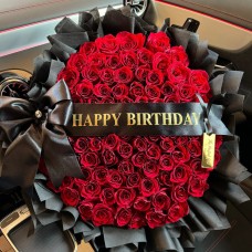 Luxury Roses Bouquet 'HAPPY BIRTHDAY' (50 Roses )