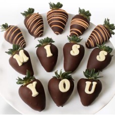 'Miss You' Chocolate-Dipped Strawberries