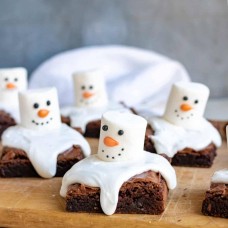 Snowman Brownies