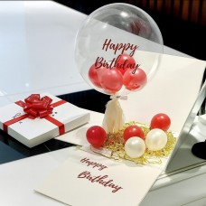 Red Bubble Balloon with box