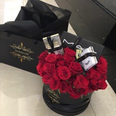 Makeup with 60 Roses Gift Arrangement