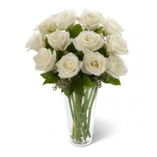 White Roses In A Vase