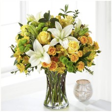 'Sunshine Yellow' Flower Bouquet Vase