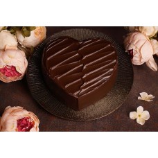 6" HEART-SHAPED ALL CHOCOLATE CAKE