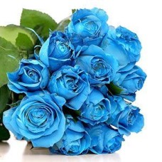 12 Blue Roses Royal Bouquet (12 Stems)